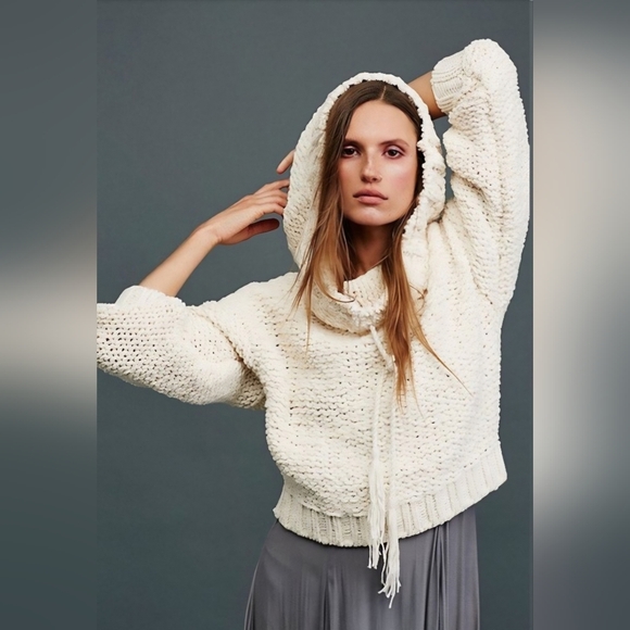 Free People Cream Cowl Neck Sweater - Picture 2 of 5